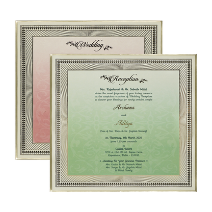 Buy Pink Floral Wedding Invitation Box