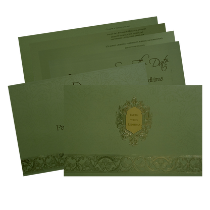 Lemon Grass Wedding Card-King of Cards