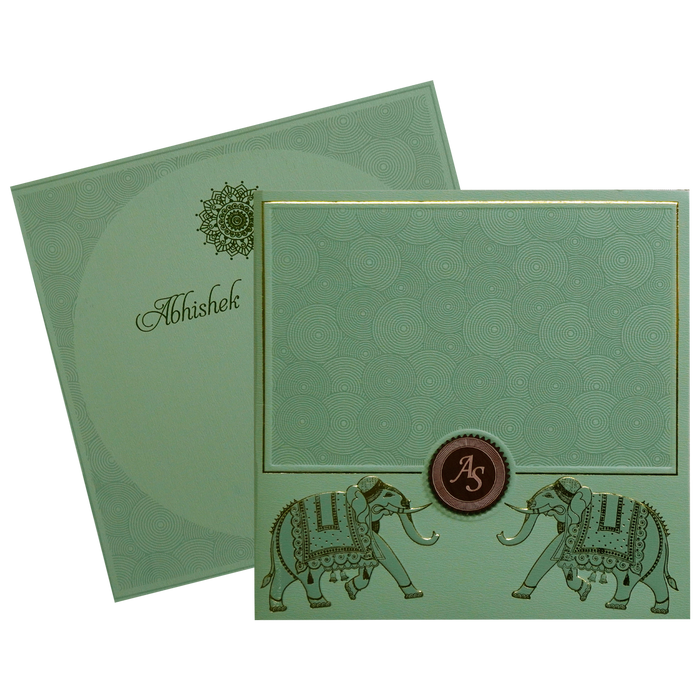 Mint Green Wedding Card-King of Cards