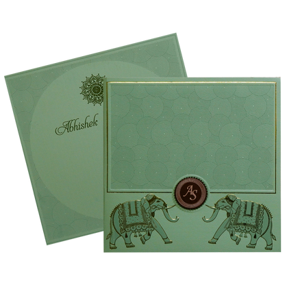 Mint Green Wedding Card-King of Cards