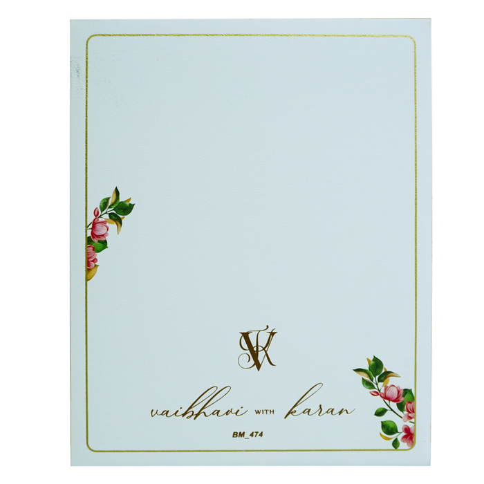 White Tracing Sheet Peacock Wedding Card-King of Cards