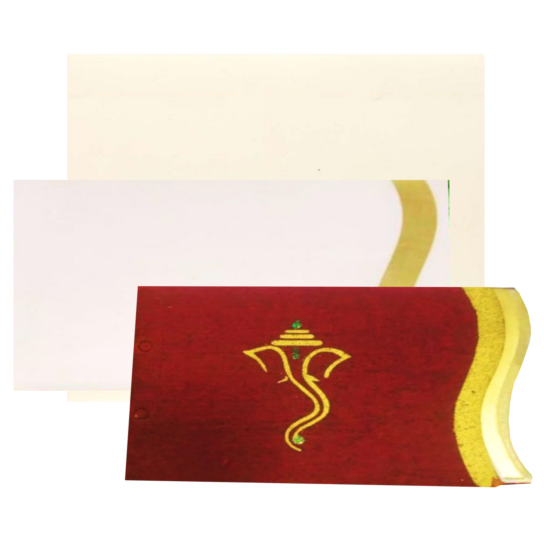 Elegant and attractiveMaroon personal gold foil ganesha printinvitation card! Buy now! &amp;