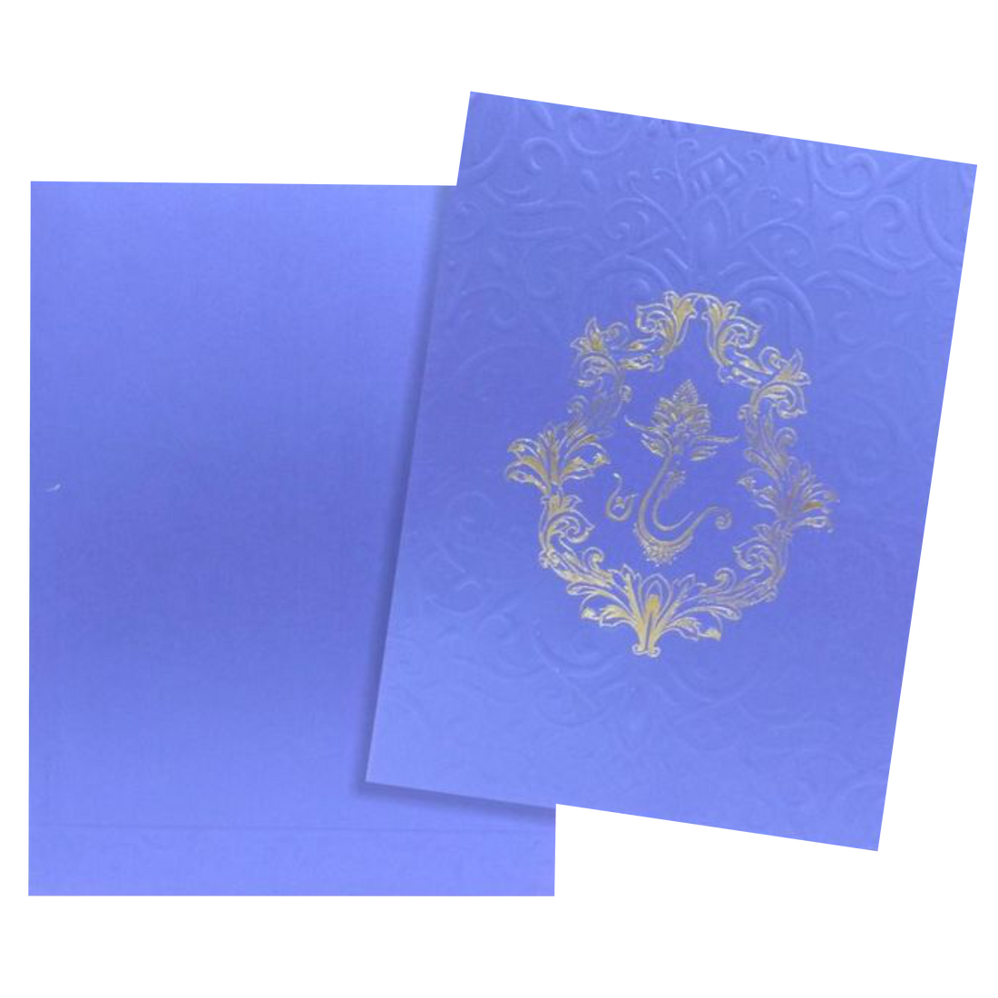 Blue Embossed Floral Ganesha Design-KNK2216