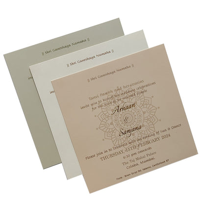 Brown orange Floral Sweet Box Invitation-KRC29920