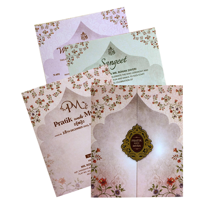 Rosy Brown Wedding Card-King of Cards