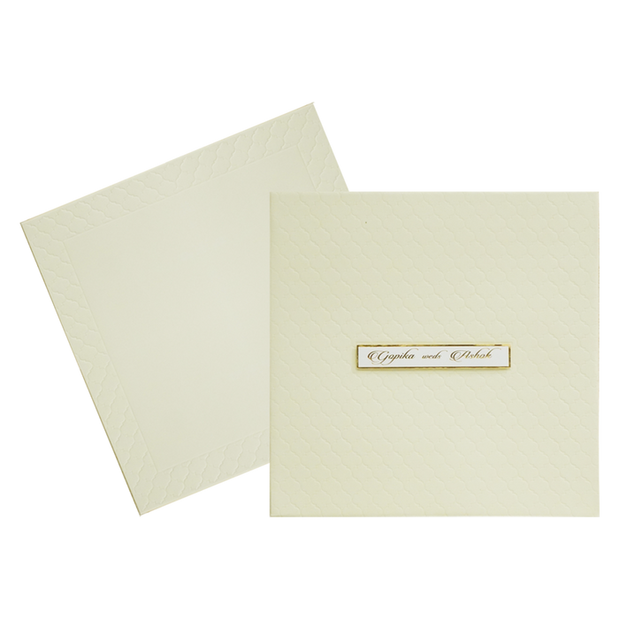Corn Silk Yellow Padded invitation Card-King of Cards