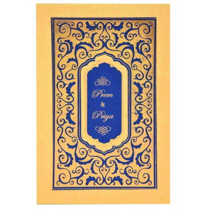 Blue Padding Invitation Card-Knk1870