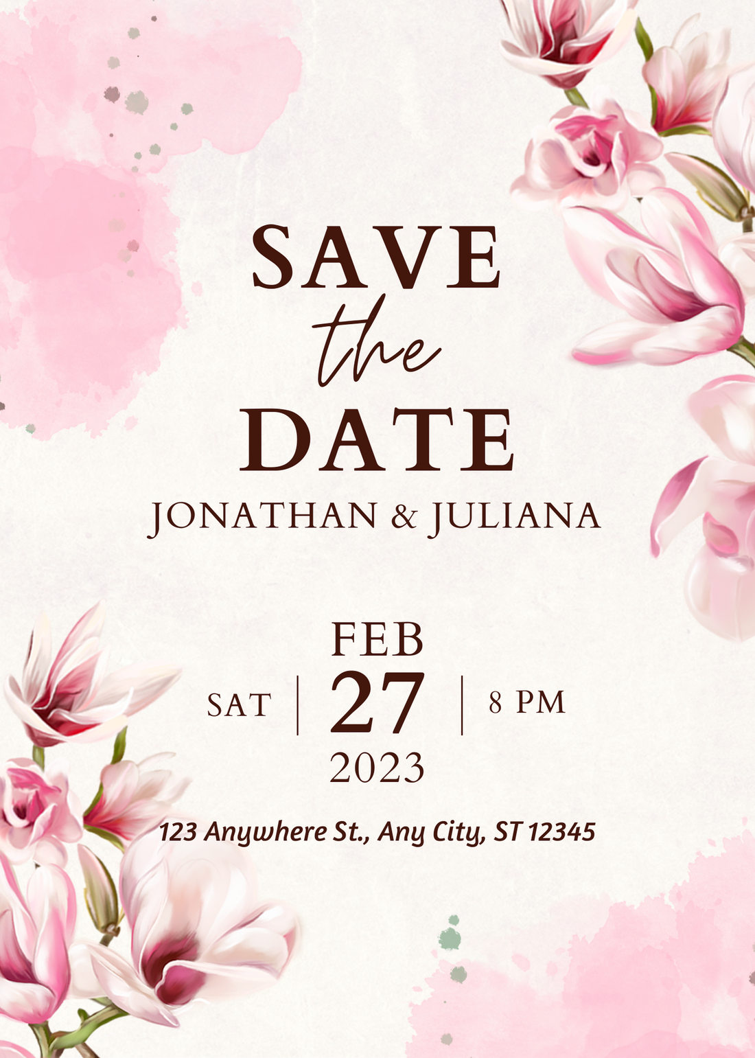 White Minimalist Save The Date Invitation Portrait-EINK0016