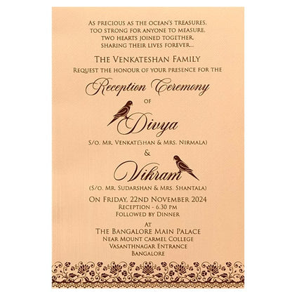 Pink Texture Single Sheet Invitation Card-King of Cards