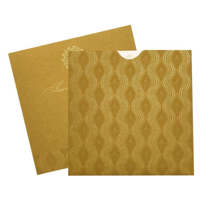 Brown Pattern Design Invitation Card-King of Cards