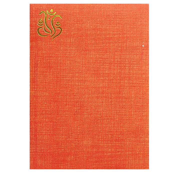 Classic Yellow Shading With Cut Ganesha Wedding Card-King of Cards