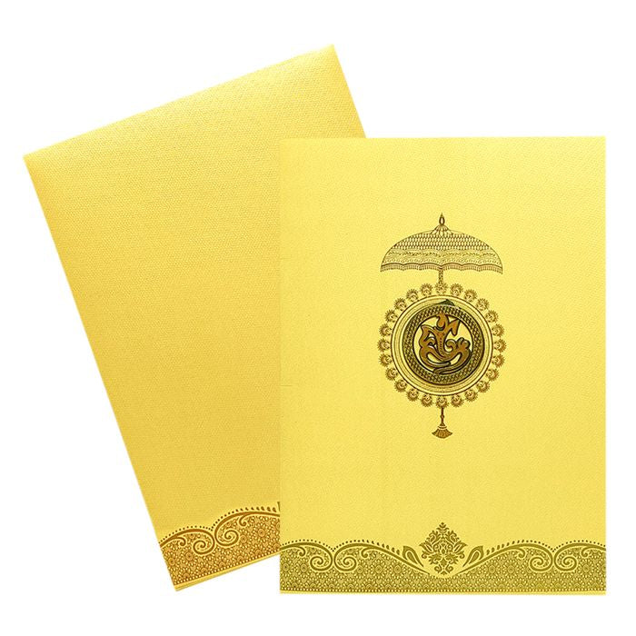 Gold Ganesha Wedding Invitation Card-King of Cards