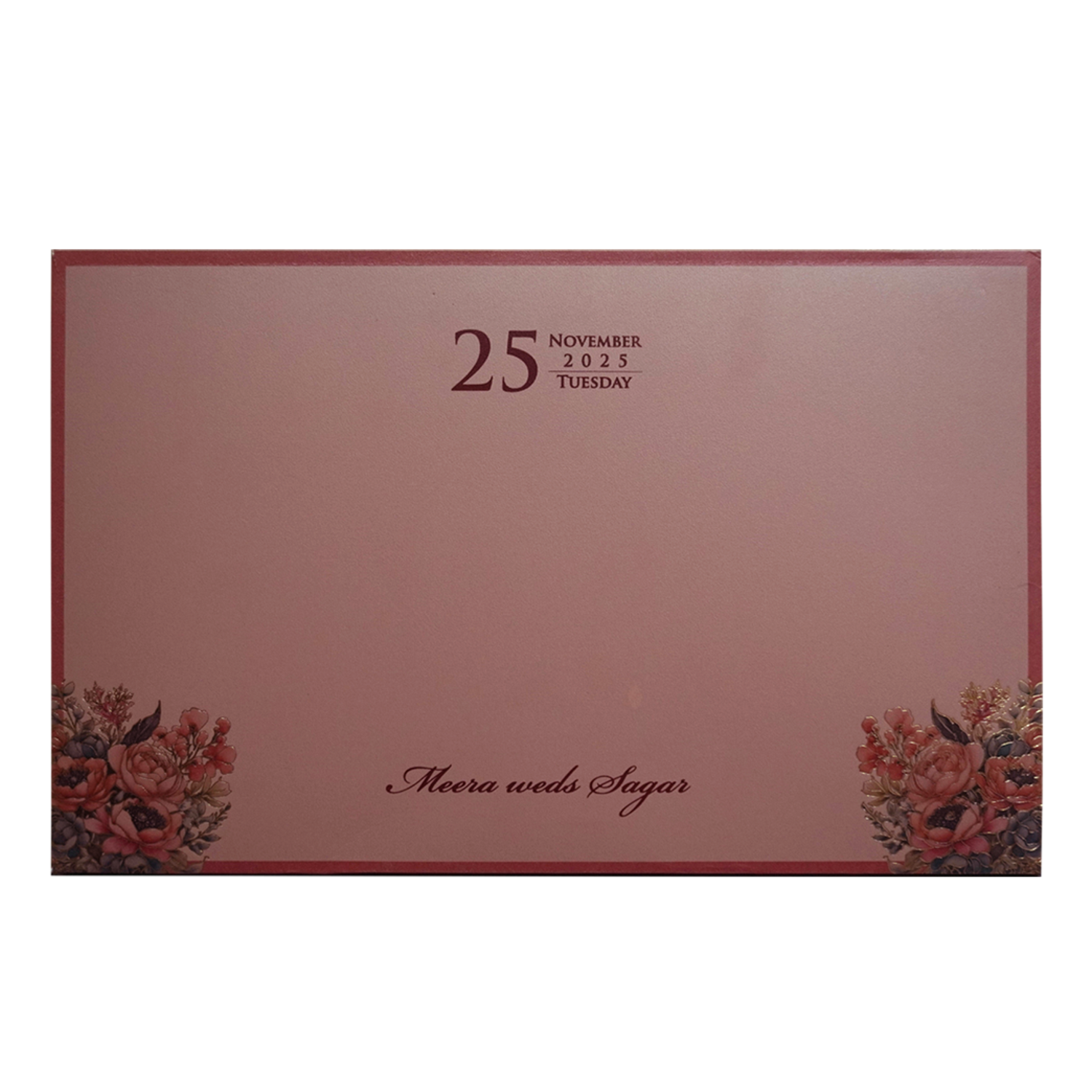 Peach Royal Premium Padded Invitation-KPR24360