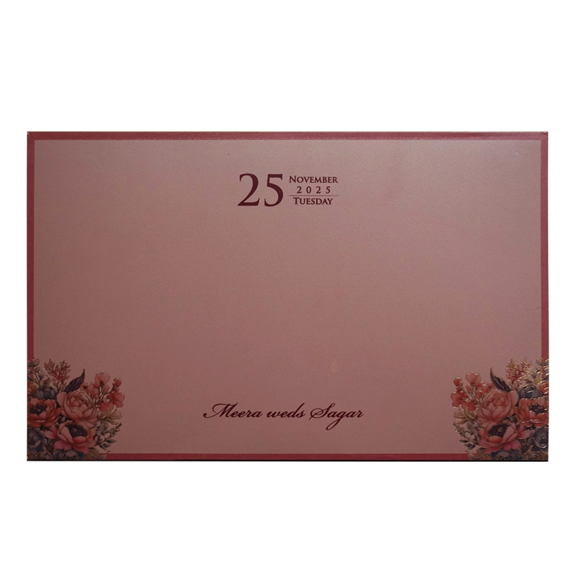 Peach Royal Premium Padded Invitation-KPR24360