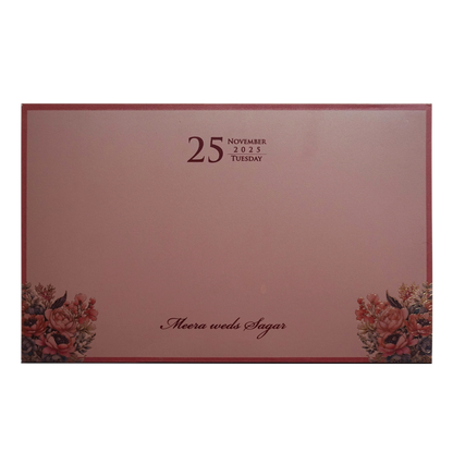 Peach Royal Premium Padded Invitation-KPR24360