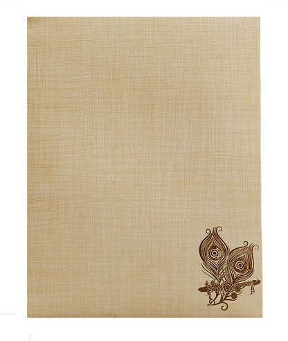 Sandal Jumbo Metallic Peacock Feather And Ganesha Sticker-KNK50151-King of Cards