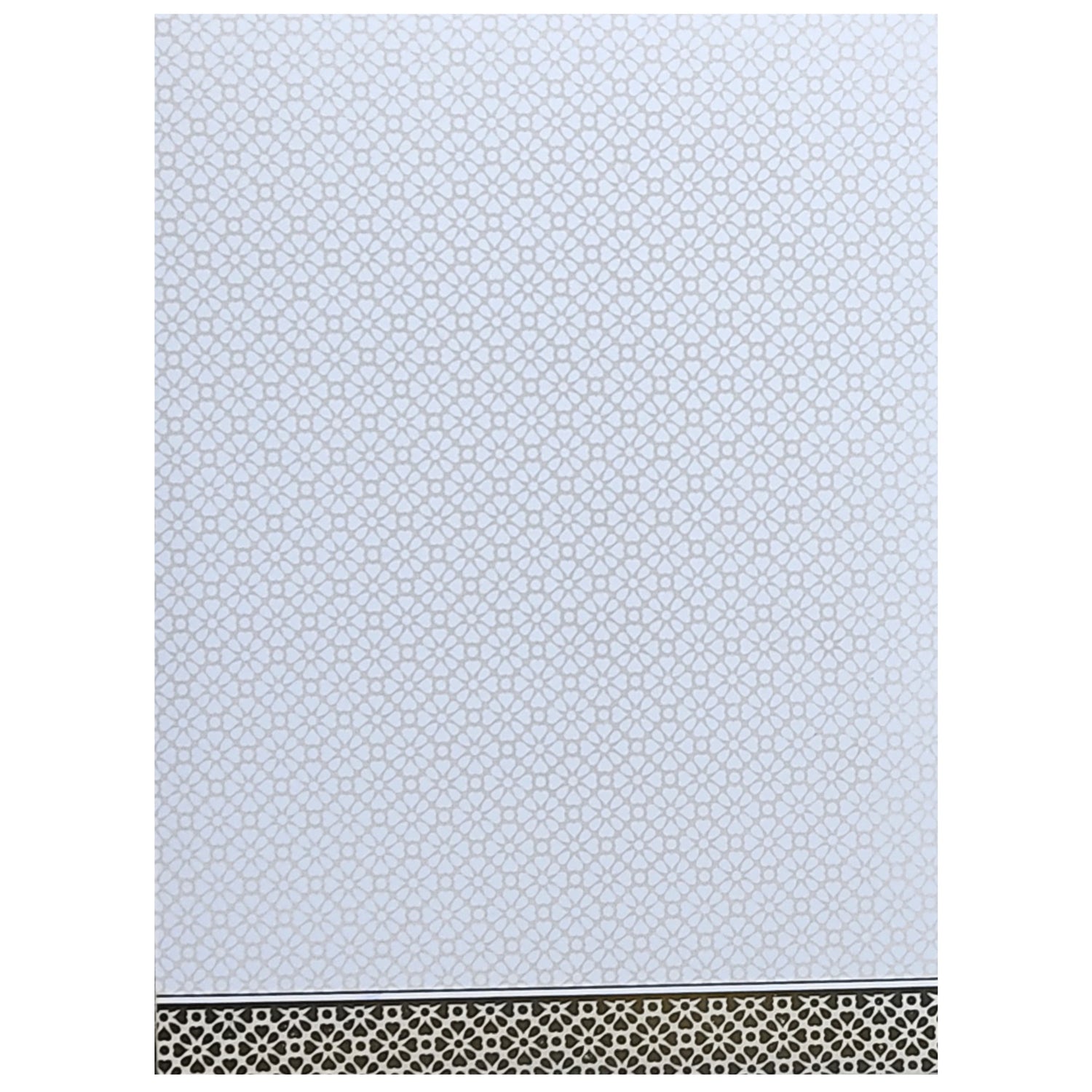 White Floral Embossed Nameplate Invitation Card