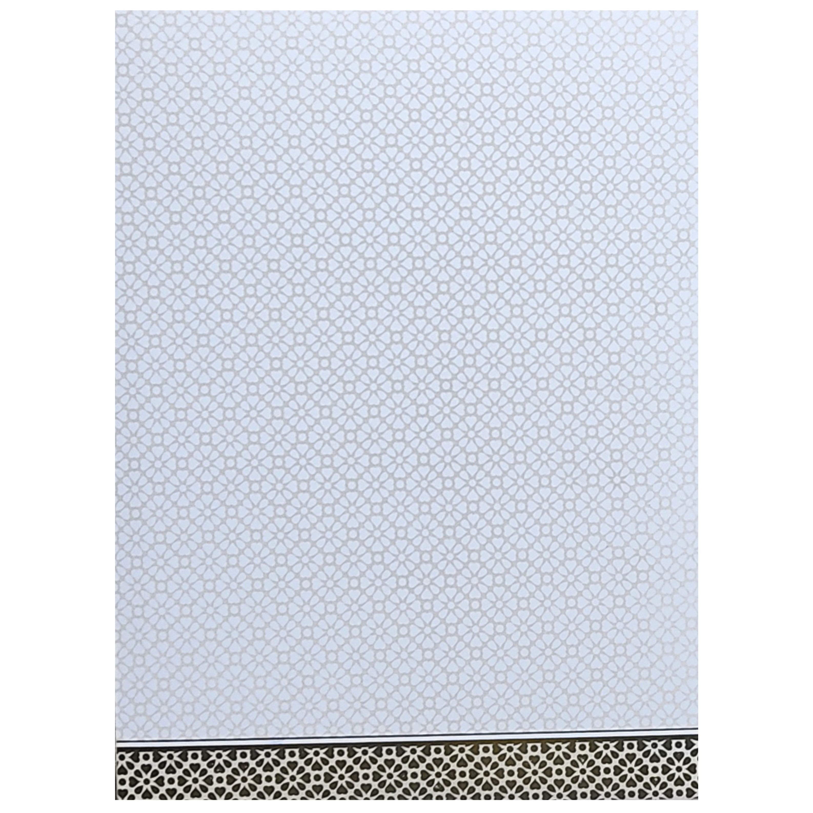 White Floral Embossed Nameplate Invitation Card