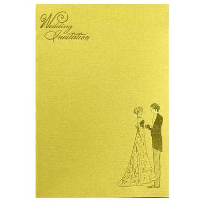 Gold Bride Groom Wedding Card-KNCP827G