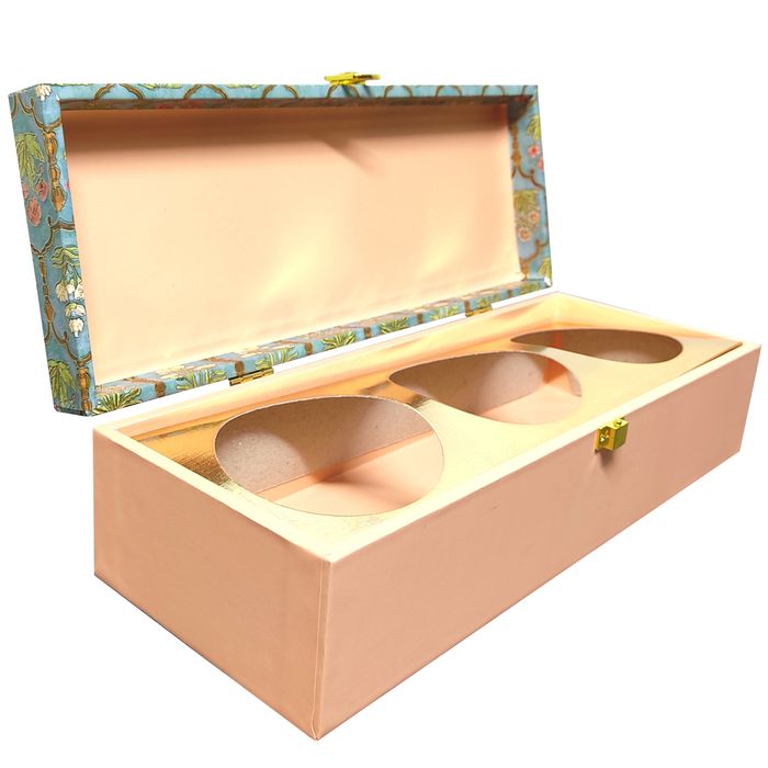 Green Floral Elongated Box Invitation-KBX0204-King of Cards