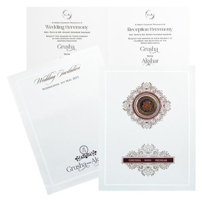 Creamy White Marriage Card-King of Cards