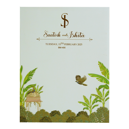 Cream Traditional Royal Marriage Card-King of Cards