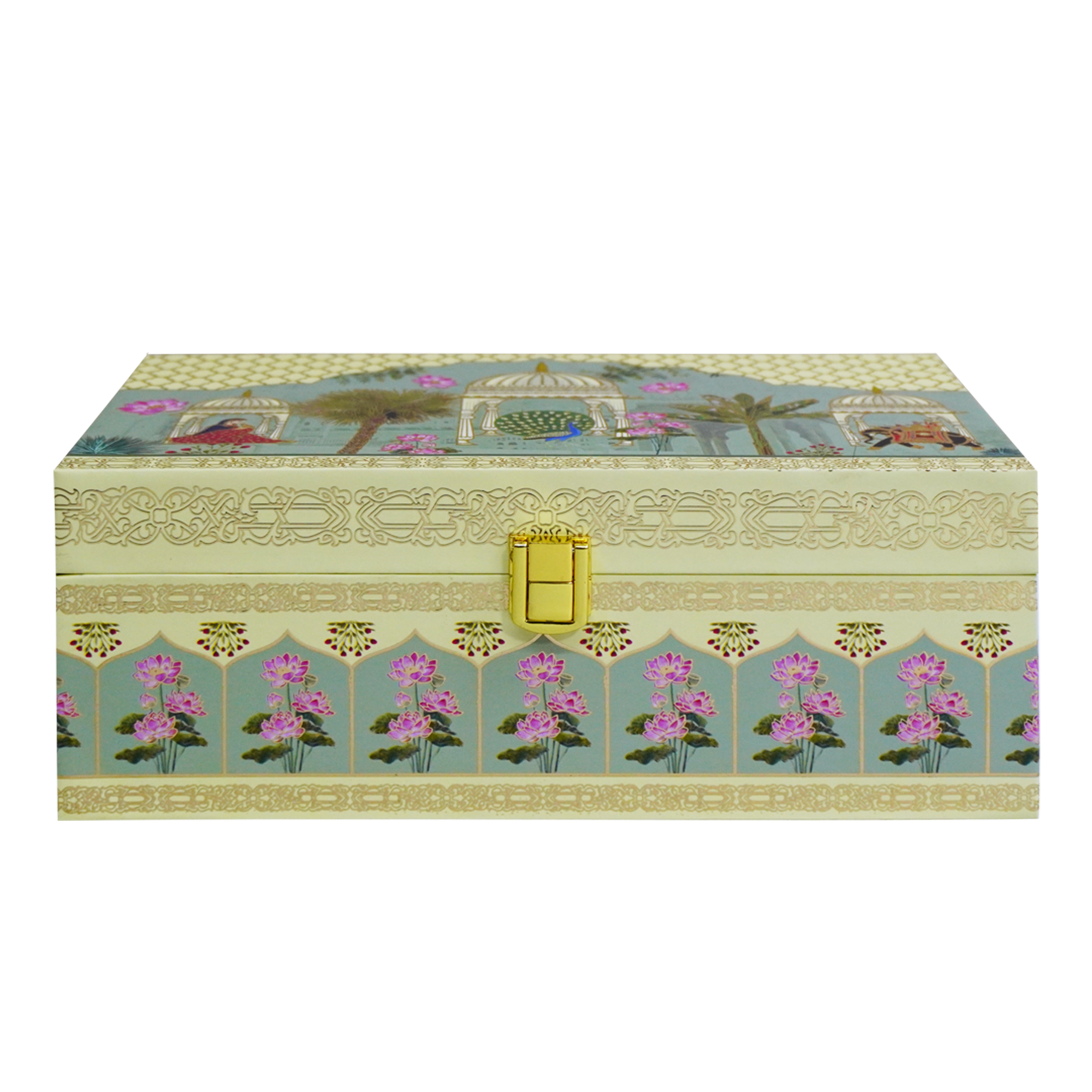 Green Royal Garden Box Invitation-KBX1103