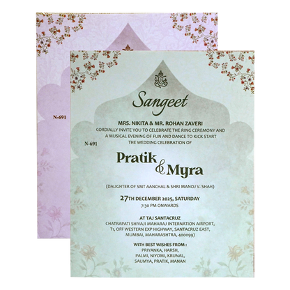 Rosy Brown Wedding Card-King of Cards