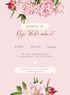 Watercolour Pink Peonies Wedding Invitation-EINK0057