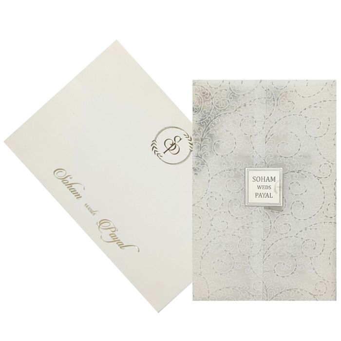 White Floral Invitation Card-King of Cards