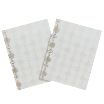 White Floral Invitation Card-King of Cards