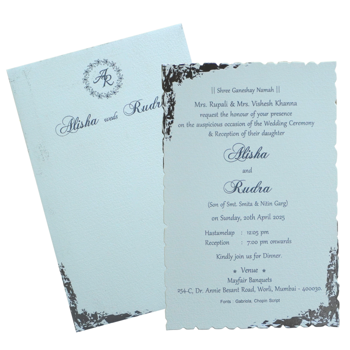Cream White Single Sheet Invitation-King of Cards