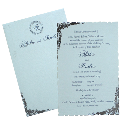 Cream White Single Sheet Invitation-King of Cards
