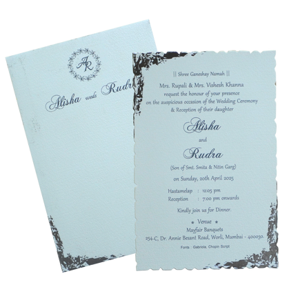 Make your event special with our exclusive Cream White Single Sheet Invitation. Shop now! ?WhatsApp Support ?Express Delivery.