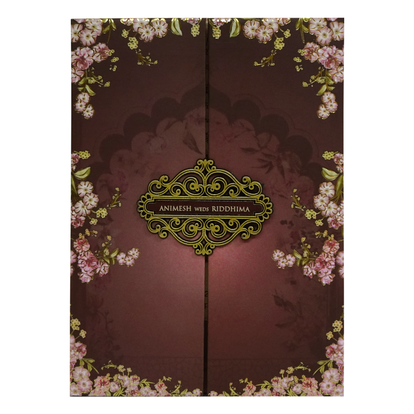 Deep Brown Padded Invitation-KVN06830