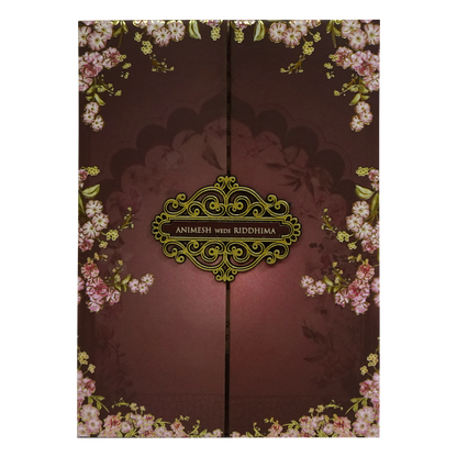 Deep Brown Padded Invitation-KVN06830
