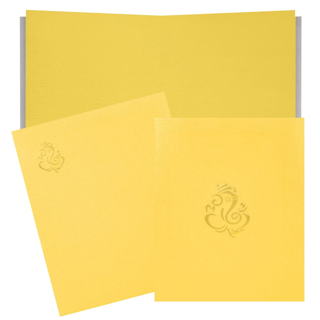Yellow Metallic Wedding Invitation