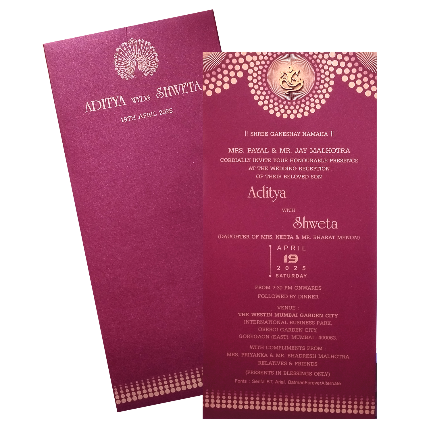 Make your event special with our exclusive Dark Raspberry Single Wedding Card. Shop now! ?WhatsApp Support ?Express Delivery.