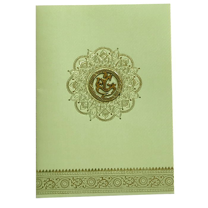 Green Traditional Indian Wedding Card-King of Cards