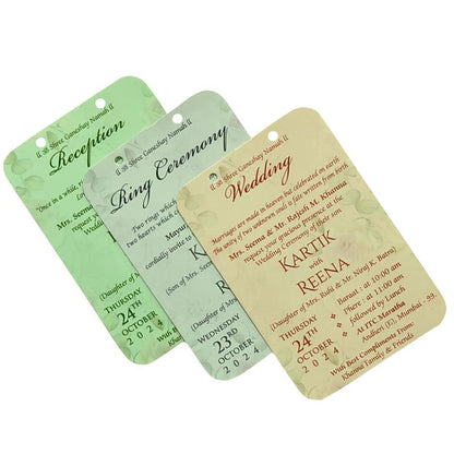 Light Green MDF Wedding Card-King of Cards