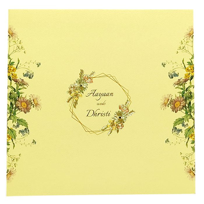 Cream Pink Floral Invitation Card-King of Cards
