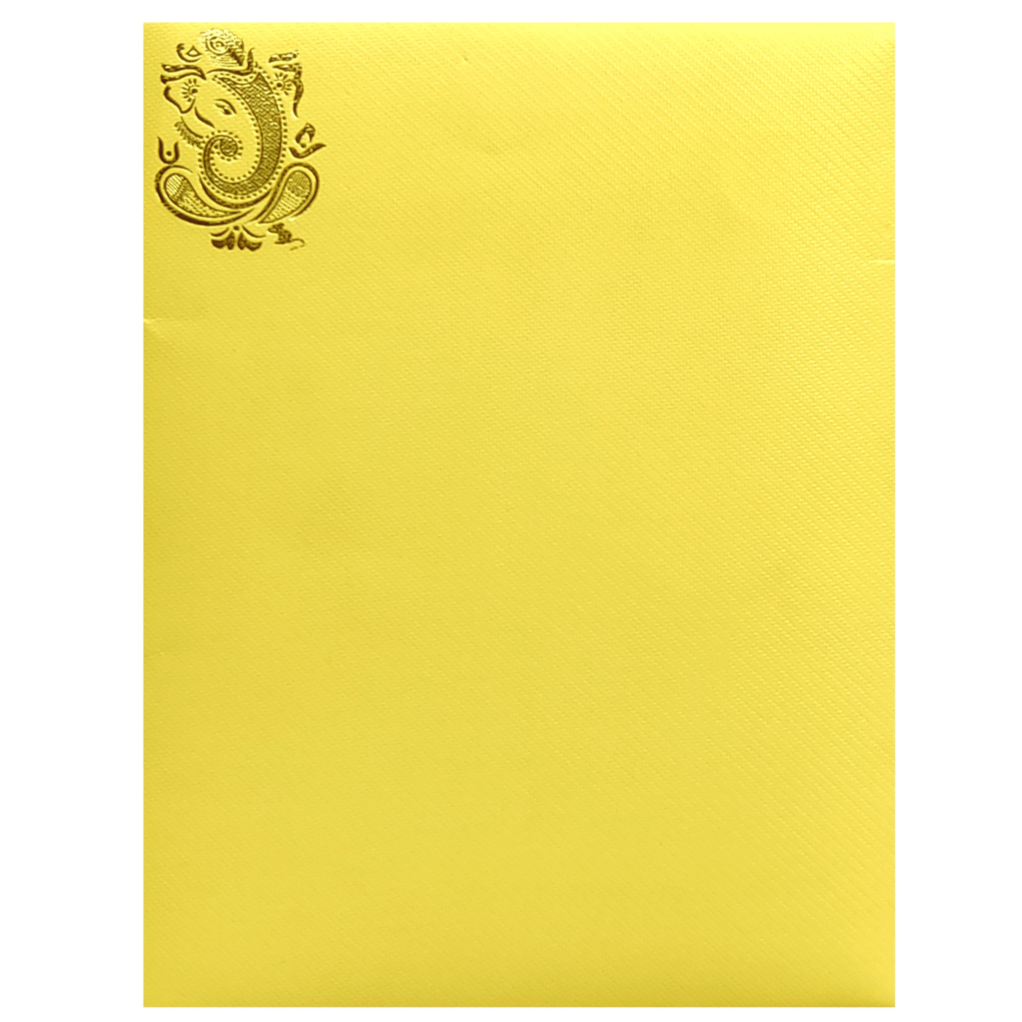 Gold Laser Cut Ganesha Invitation Card-KNKT5019