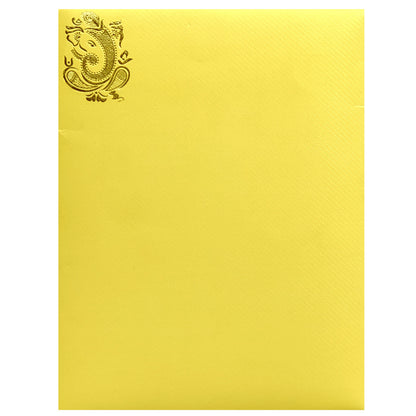 Gold Laser Cut Ganesha Invitation Card-KNKT5019