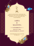 Burgundy and Gold Traditional Indian Wedding Invitation-EINK0038