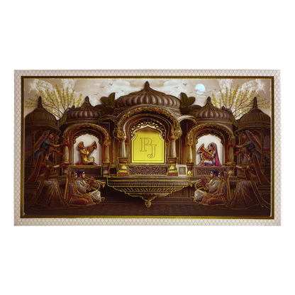 Light Cream Royal Padded Wedding Card-King of Cards