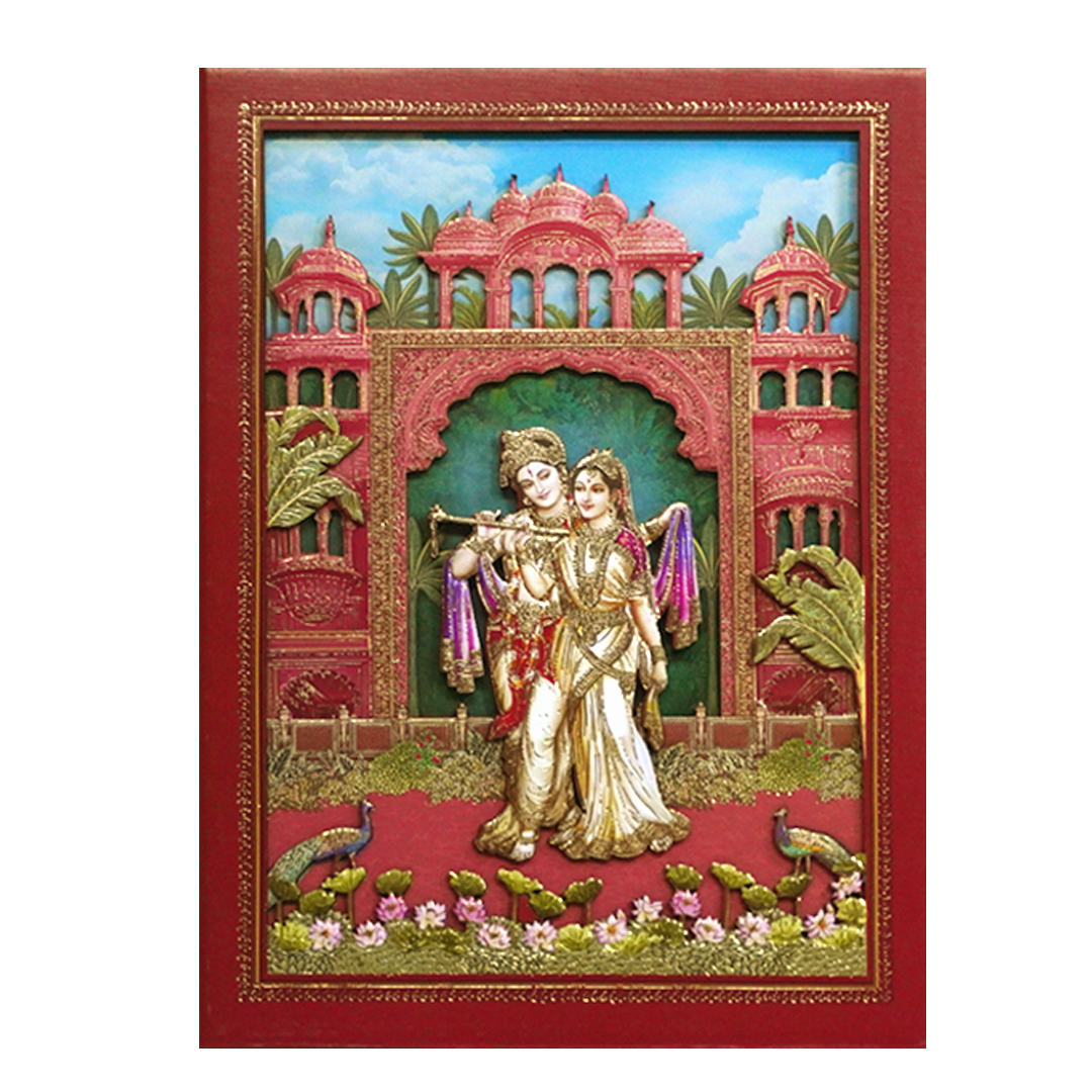 Red MDF Padded Invitation-KSI12390