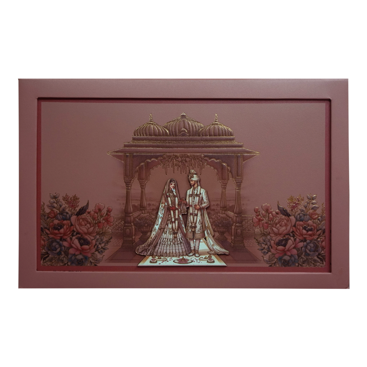 Peach Royal Premium Padded Invitation-KPR24360