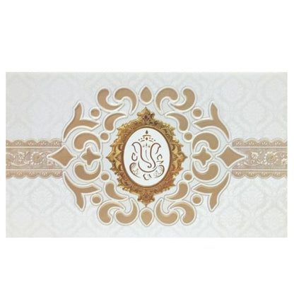 Gold Foiling Ganesha Invitation Card-Knk30720-King of Cards