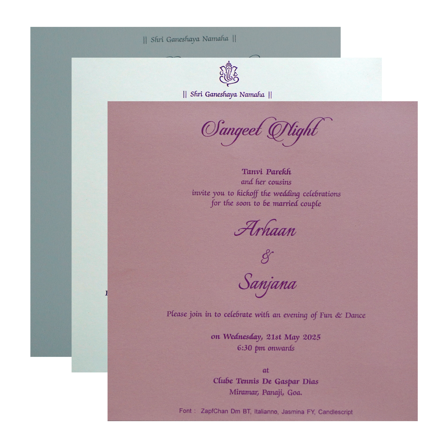 Pink Floral Textured Invitation Card-KRC30391