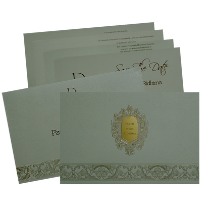 Grey Wedding Card-King of Cards